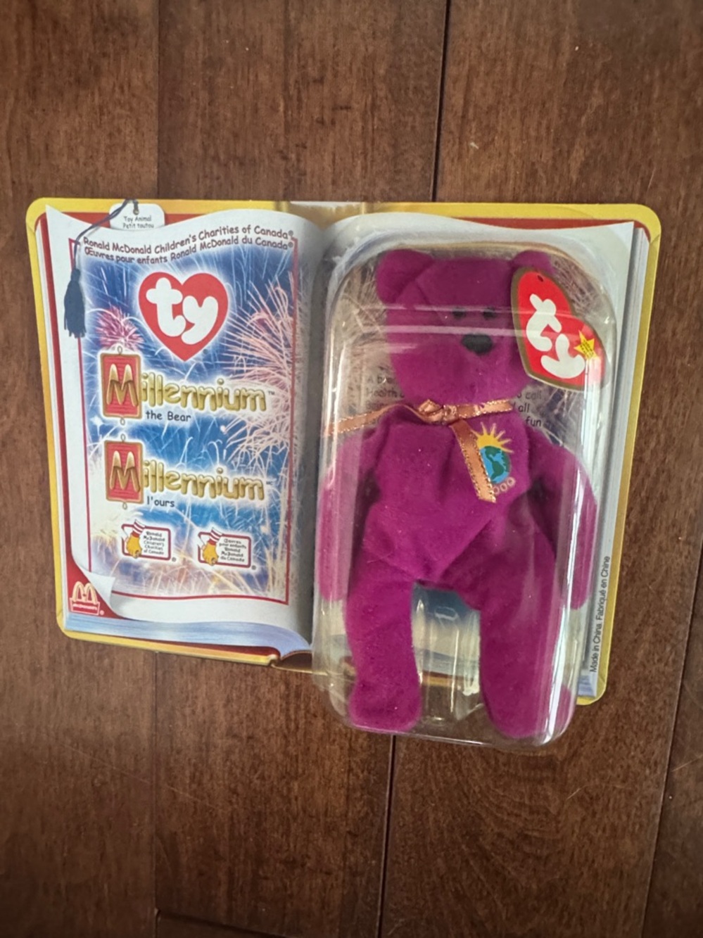"Ty Teenie Beanie Baby" in original packaging. "Millenium" 2000. Rare